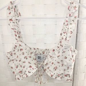 Princess Polly Floral Middle Tie Tank Size 2